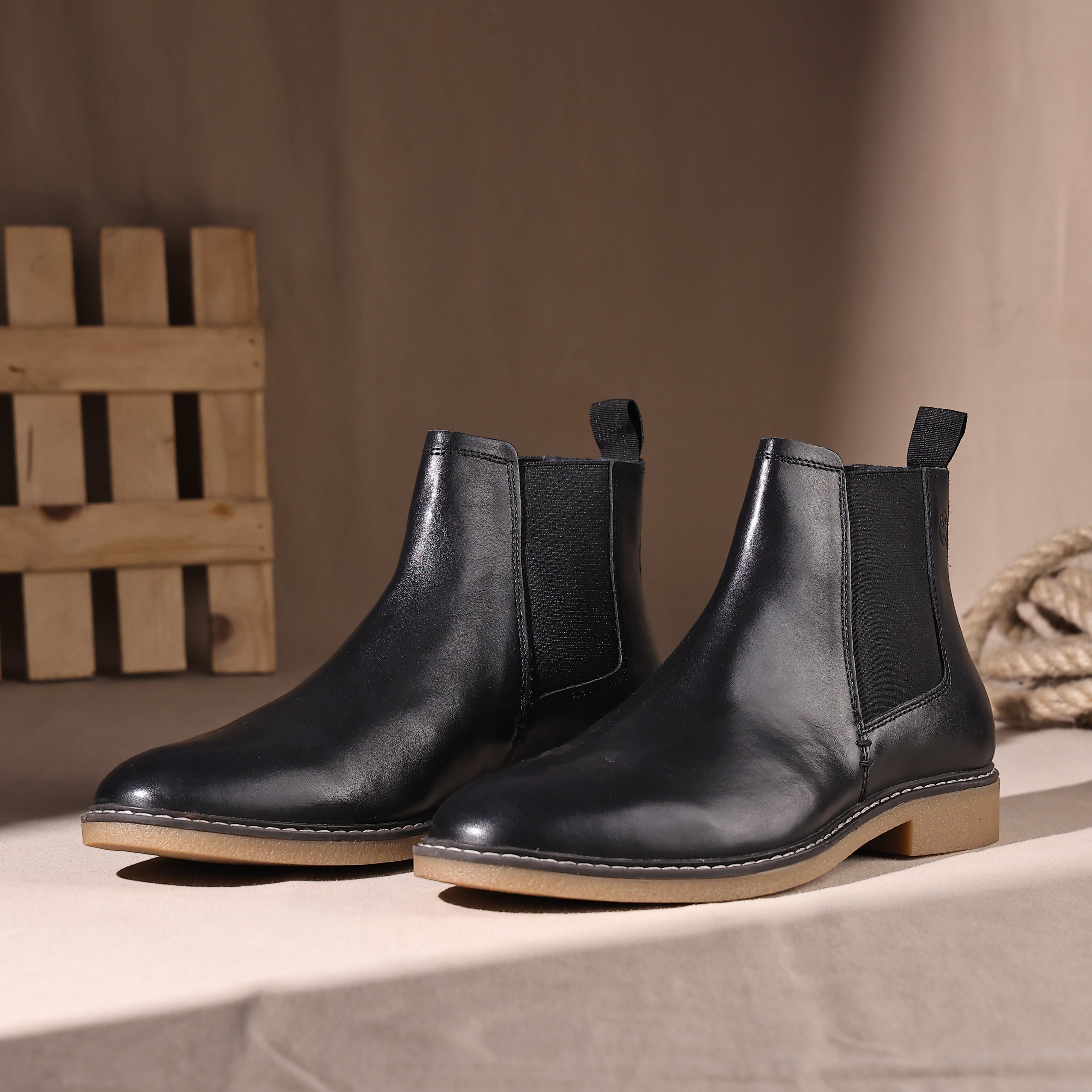 Pimlico Leather Chelsea Boots - Black