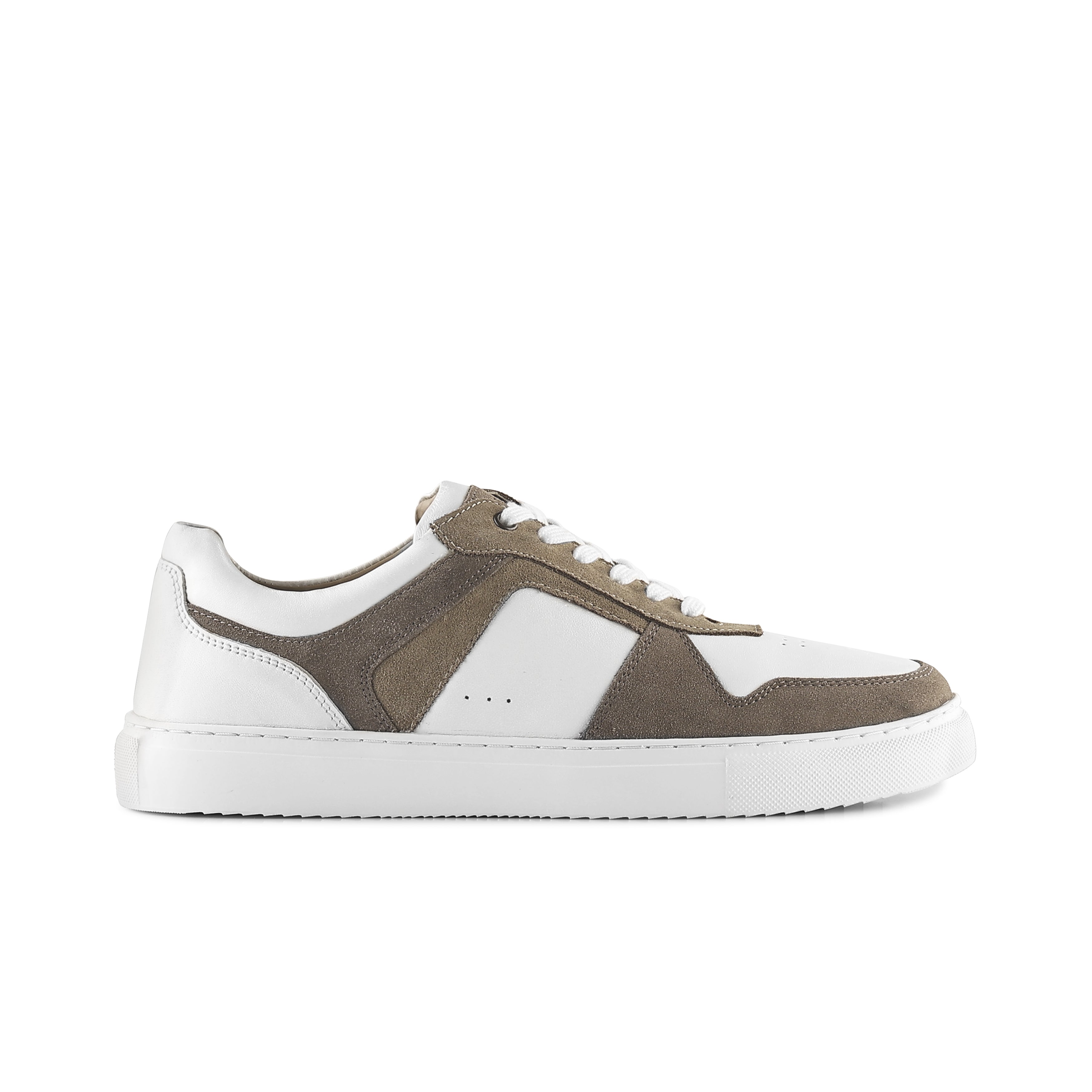 Trentham Leather Smart Casual Trainers - White