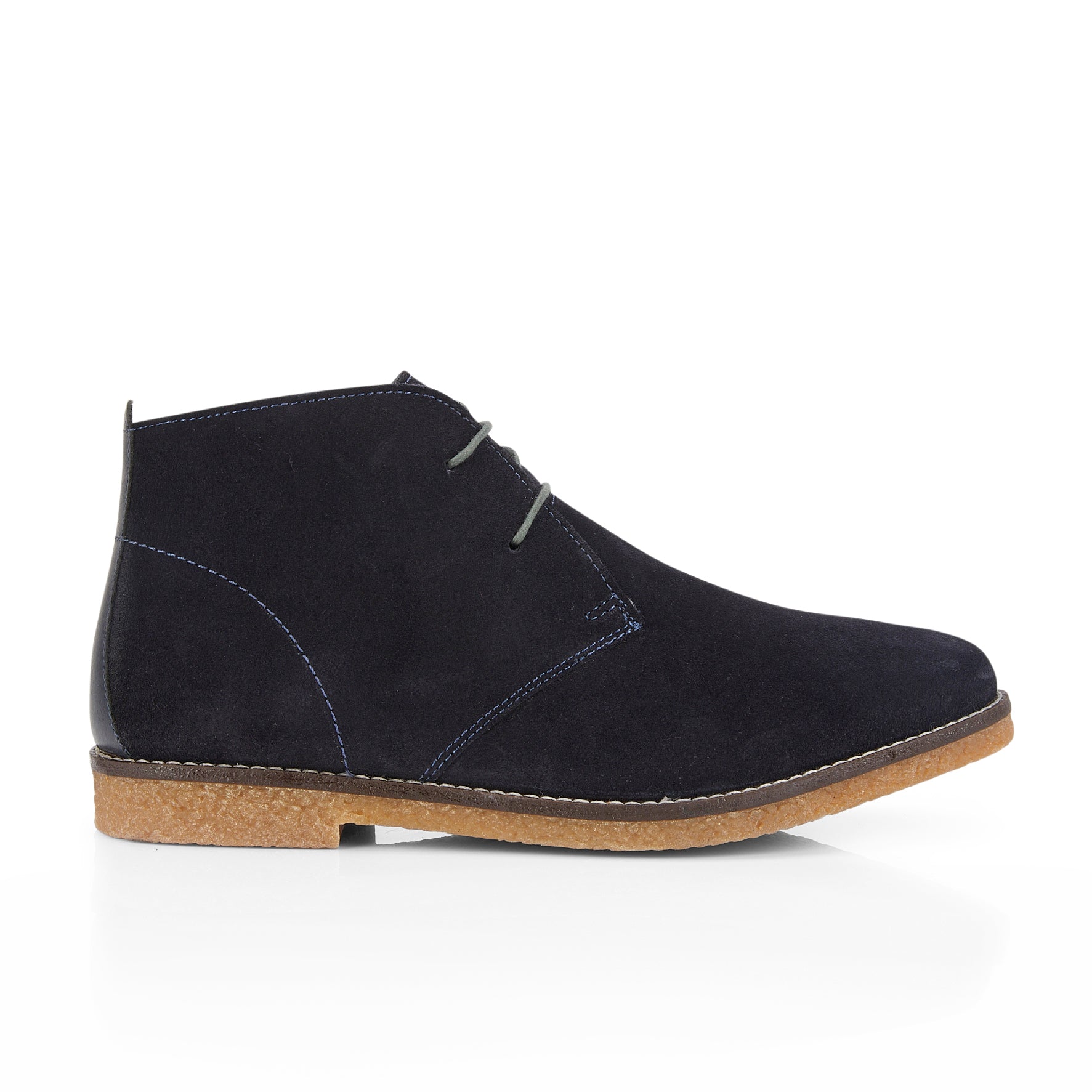 Barnaby Suede Leather Chukka Boots - Navy