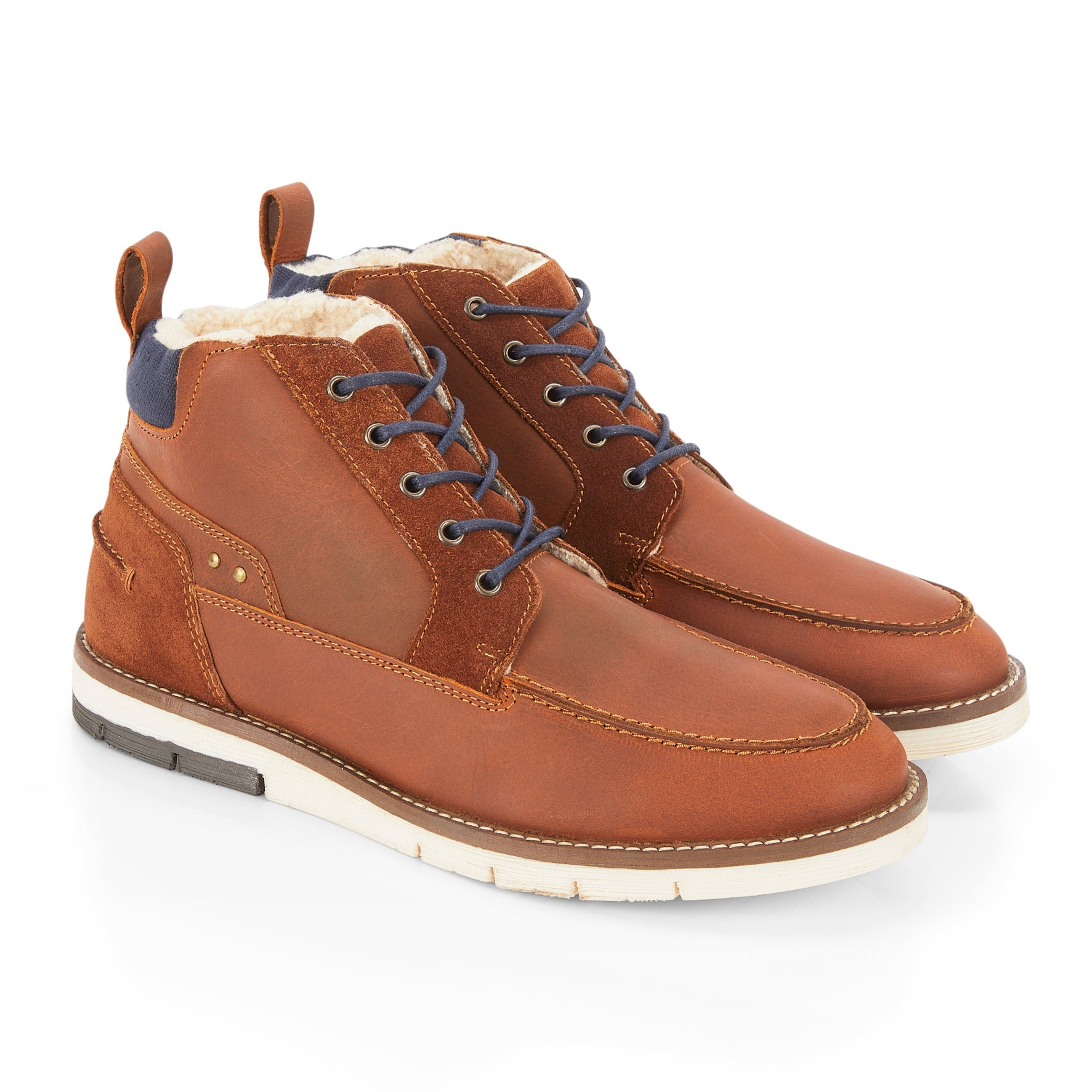 Algate Leather Lace up Boots - Tan