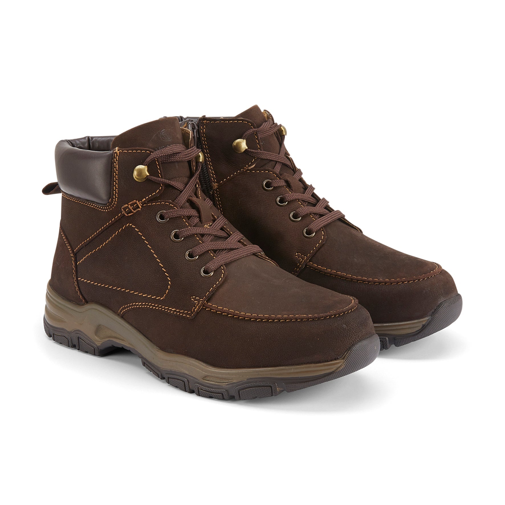 Brentford Leather Lace Up  Boots - Brown