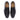 Top view of men’s black leather derby shoes featuring classic derby lace-up styling