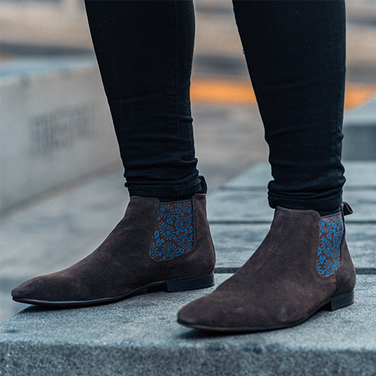 Carnaby Suede Leather Chelsea Boots - Brown