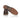 Durable sole detail of brown leather penny loafers for men