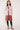 Cranberry Colour GOTS Organic Cotton Fit and Flare Dress - Front side
