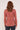 Cranberry colour GOTS Organic Cotton Nehru Collar Jersey Dress - Back side
