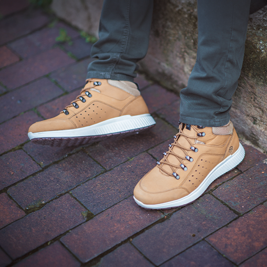 Finsbury Nubuck Leather Lace up Boots - Honey