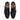 Front view of Malvern black leather monk shoes with classic formal styling