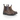 Front view of Samuel Kids Leather Dealer Boots in Waxy Brown Navy showcasing a classic pull-on dealer boot design