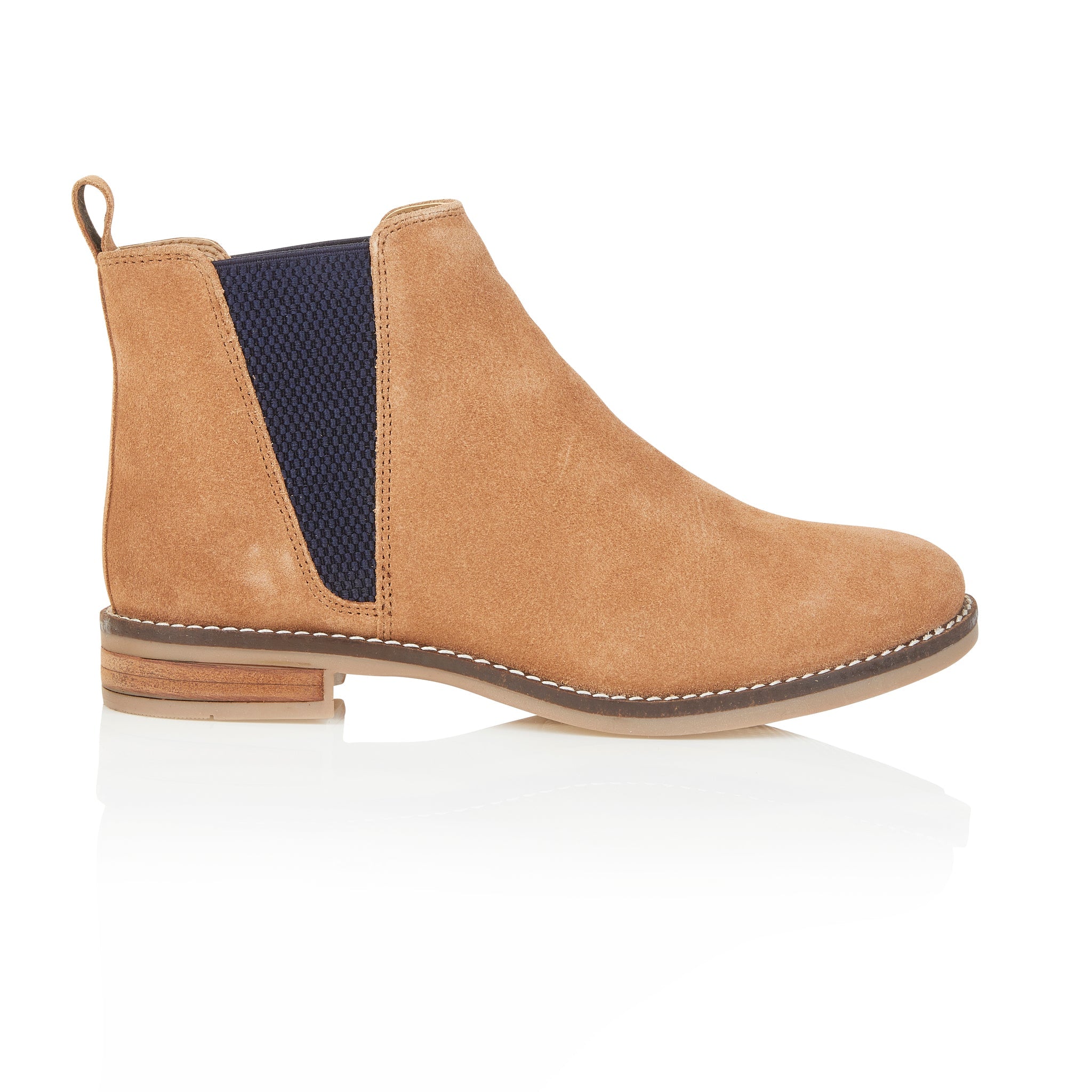 Juliet Suede Leather Chelsea Boots - Tan