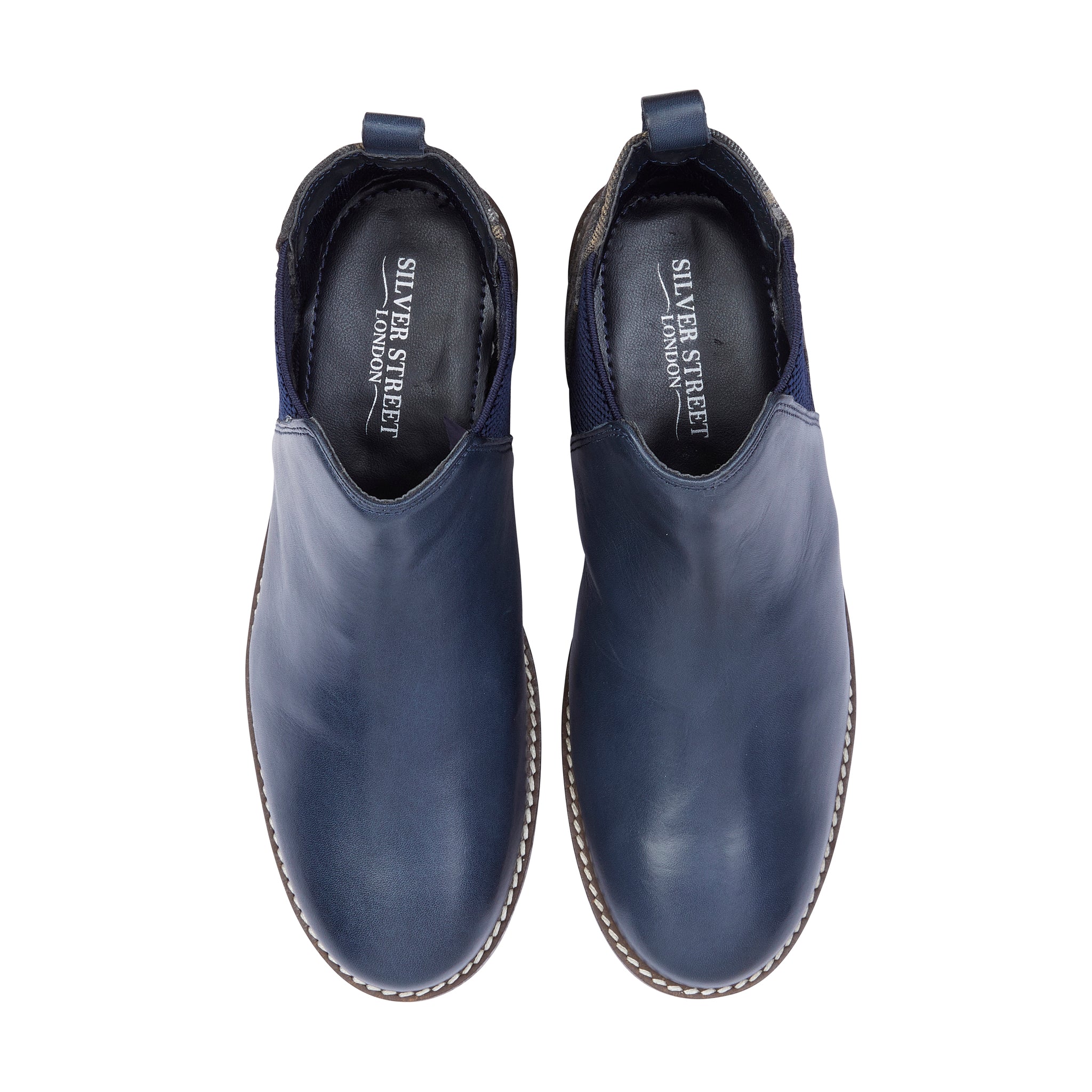 Juliet Leather Chelsea Boots - Blue