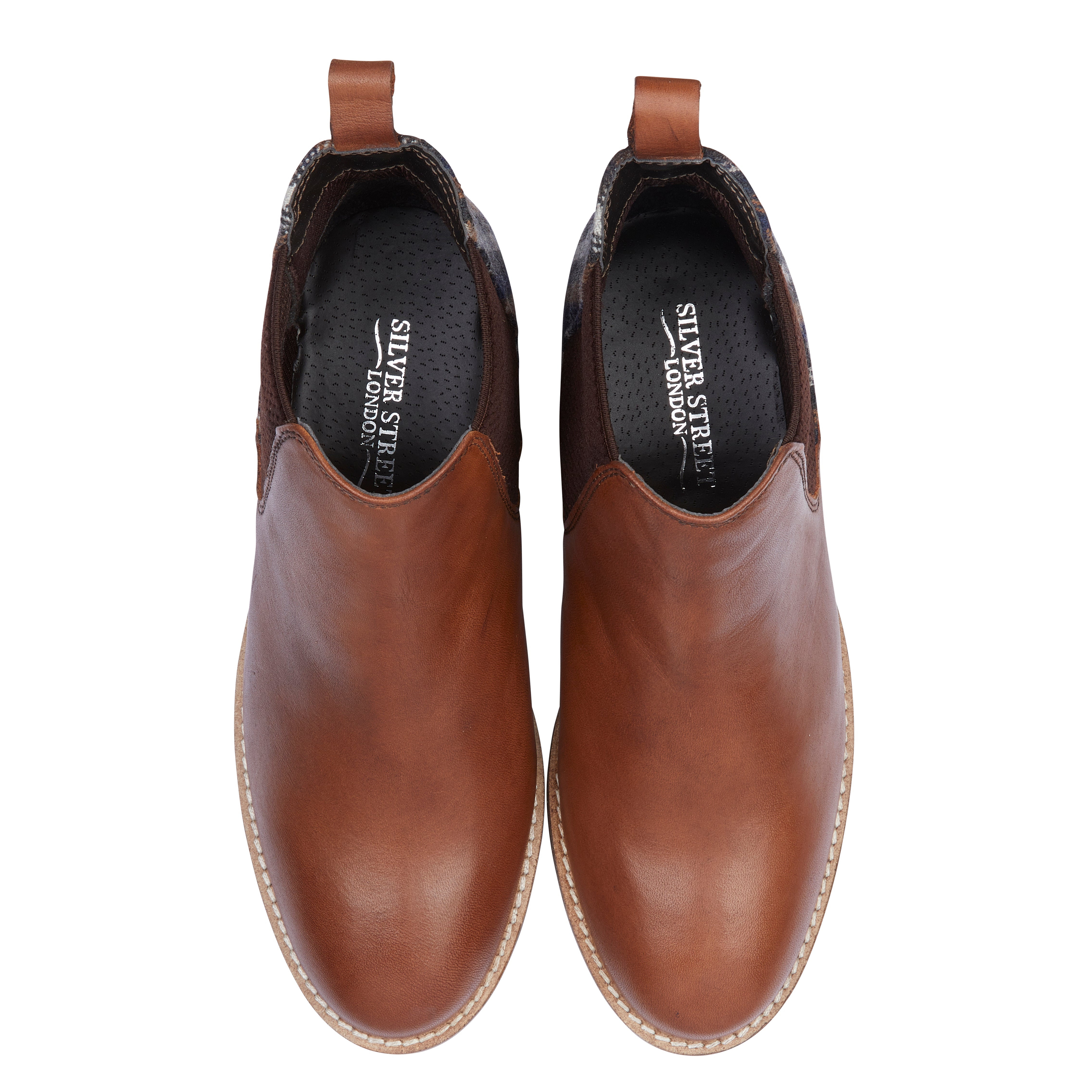 Sadie Leather Chelsea Boots - Tan Tweed