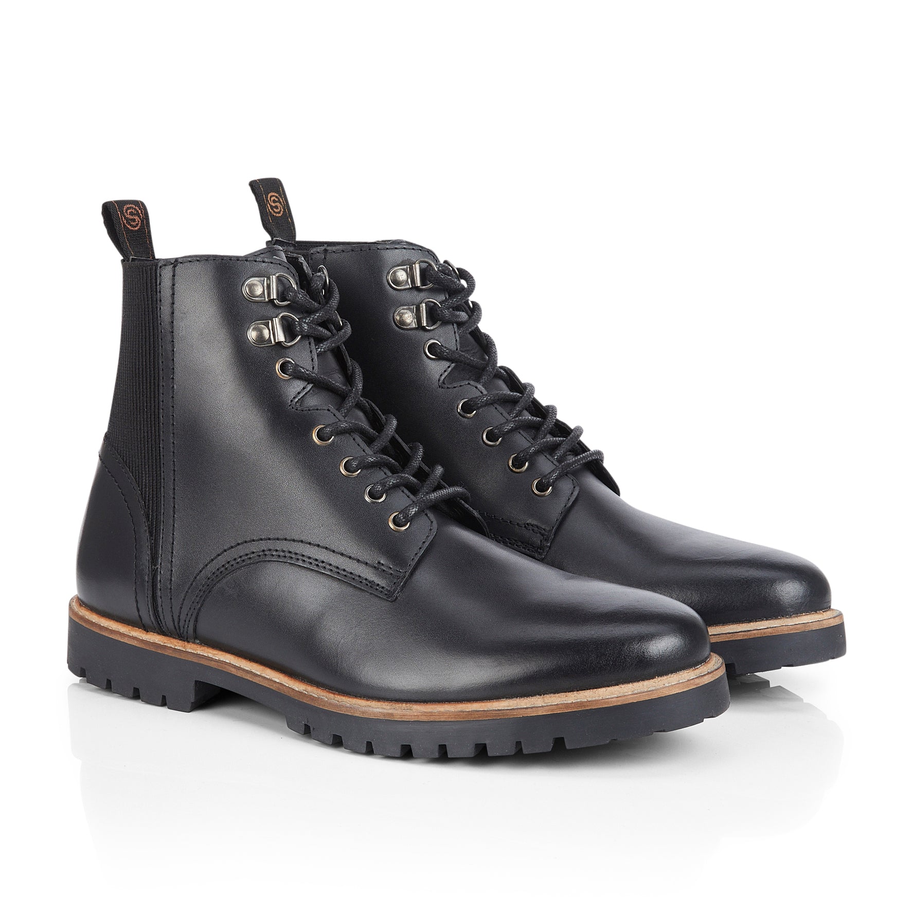 Manchester Leather Hiker Boots - Black