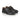 Close-up texture of premium black leather used in men’s derby shoes