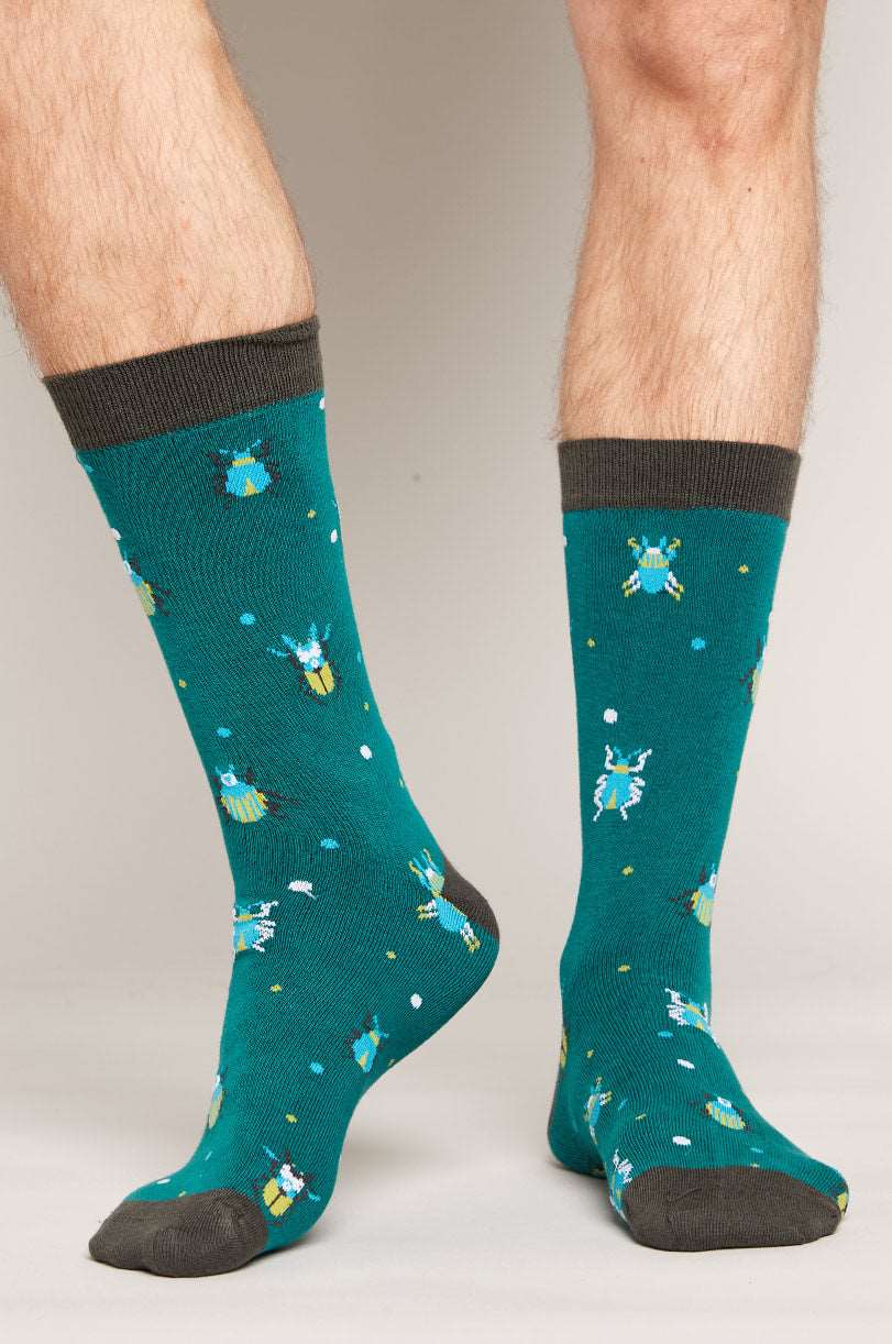 GOTS Organic Cotton Beetle Socks