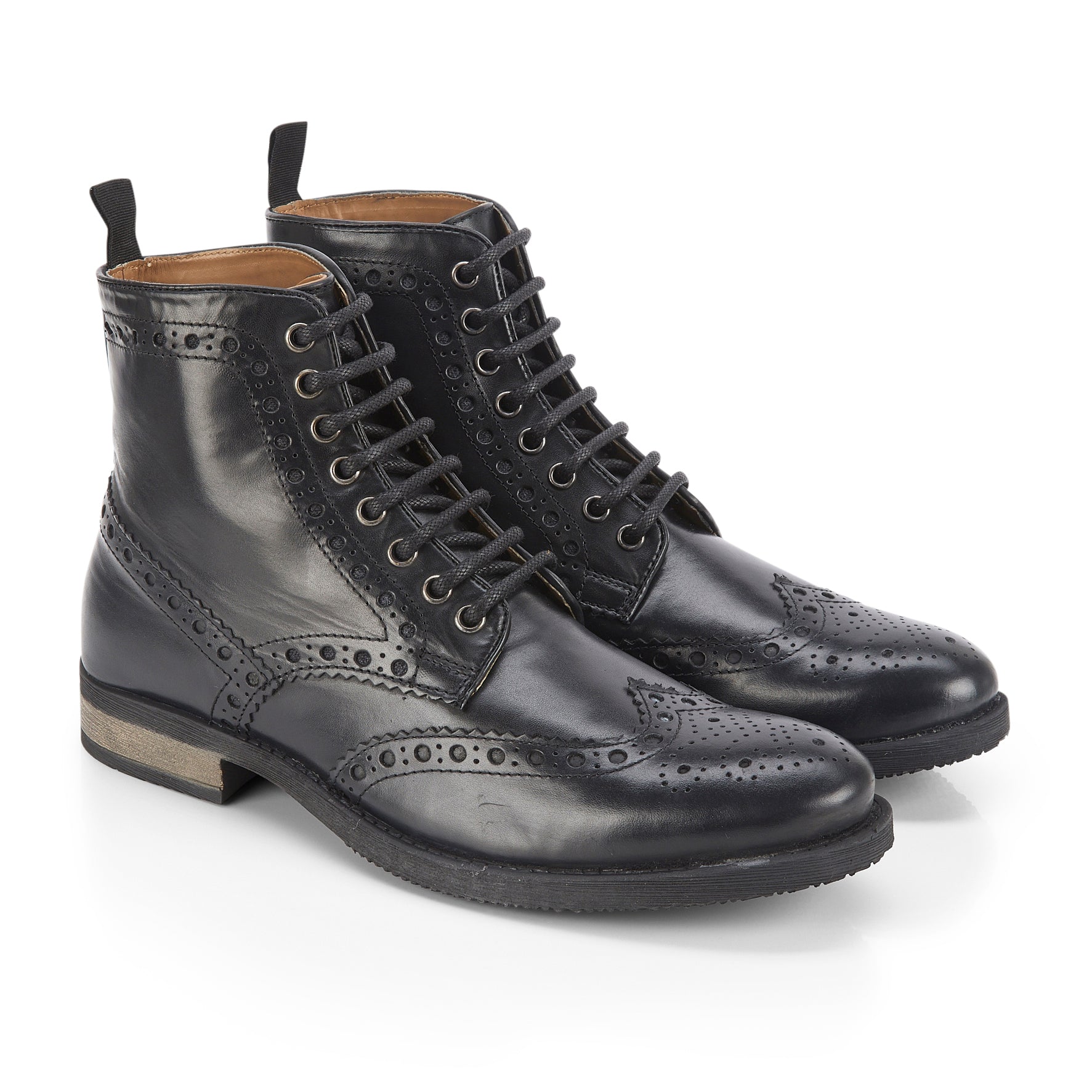 Stamford Leather Lace up Boots - Black