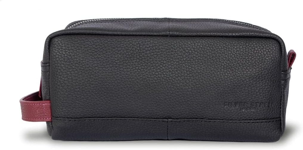 Santiago Leather Washbags  - Black
