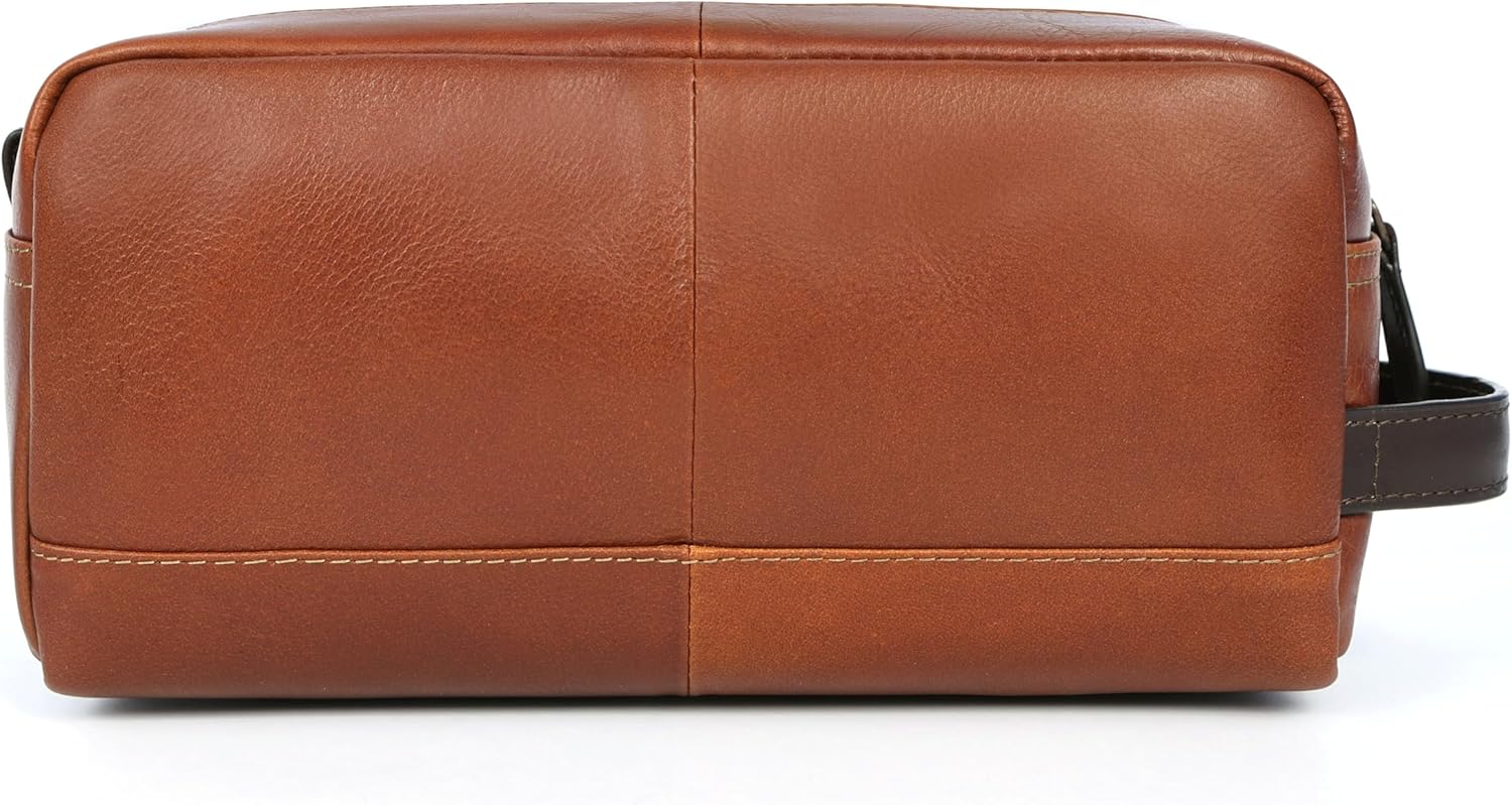 Santiago Leather Washbags  - Tan
